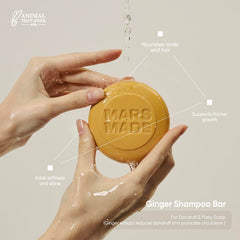 Mars Made Ginger Shampoo Bar silky-smooth hair for easier styling.