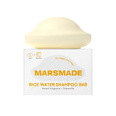 Mars Made Rice Water Shampoo Bar 120g packaging close-up highlights natural formula and sustainability