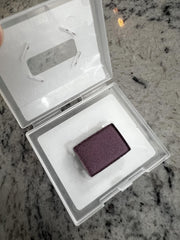 Mary Kay Mineral Eye Color Sweet Plum swatched to reveal crease-resistant, vibrant shade.