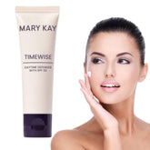 Mary Kay TimeWise Daytime SPF 30 lotion in a jar showing creamy texture for daily hydration.