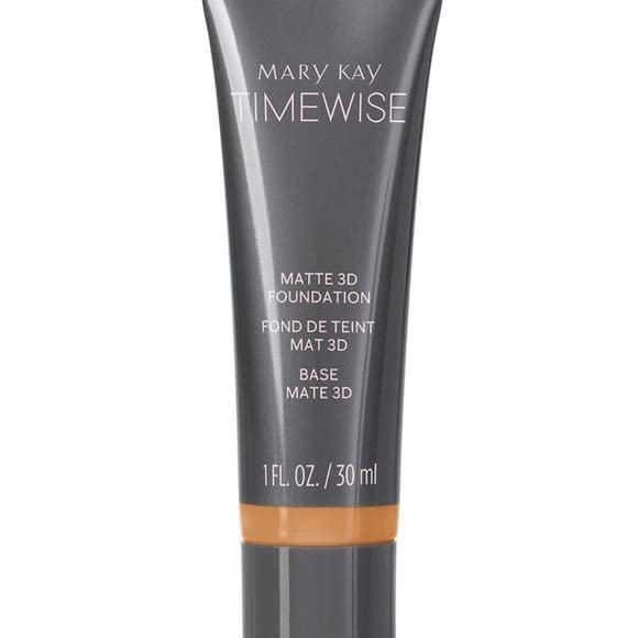 Mary Kay TimeWise Matte 3D Foundation Beige C130 bottle offers natural, weightless coverage
