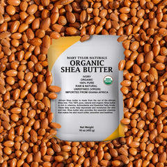 Mary Tylor Naturals organic shea butter rich in vitamins A and E for skin care