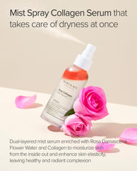Mary&May Rose Collagen Mist Serum ingredients blend with plant oils