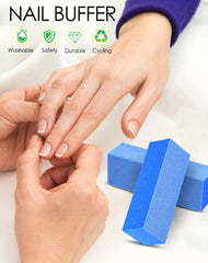 Maryton three-way design shown in action on natural nails.