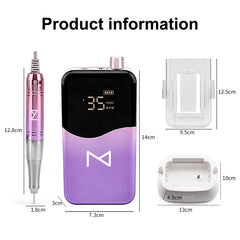 Mase adjustable speed for controlled filing and cuticle work