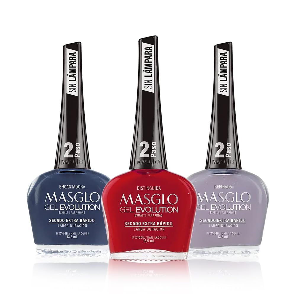 MASGLO Gel Evolution Encantadora bottle with vibrant color and glossy finish