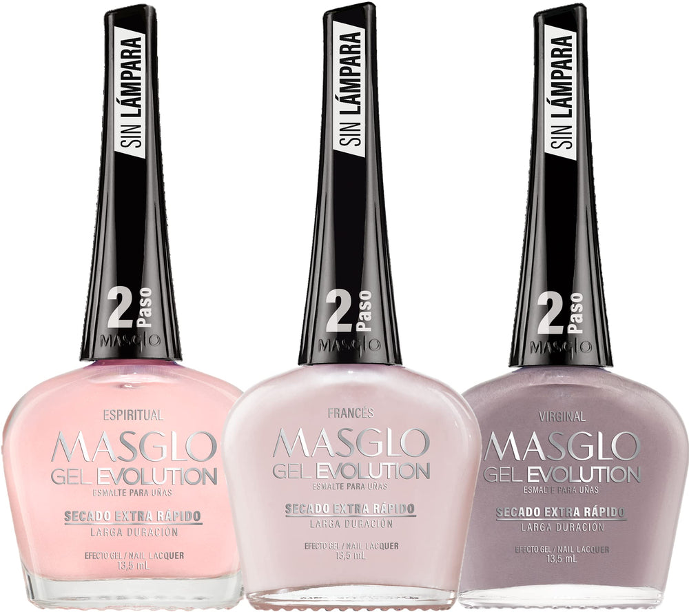 MASGLO Gel Evolution three-polish set for versatile at-home gel-like color.
