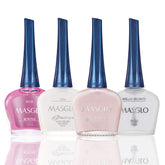 MASGLO Tradicional set of four polishes for a complete manicure kit with lasting color.