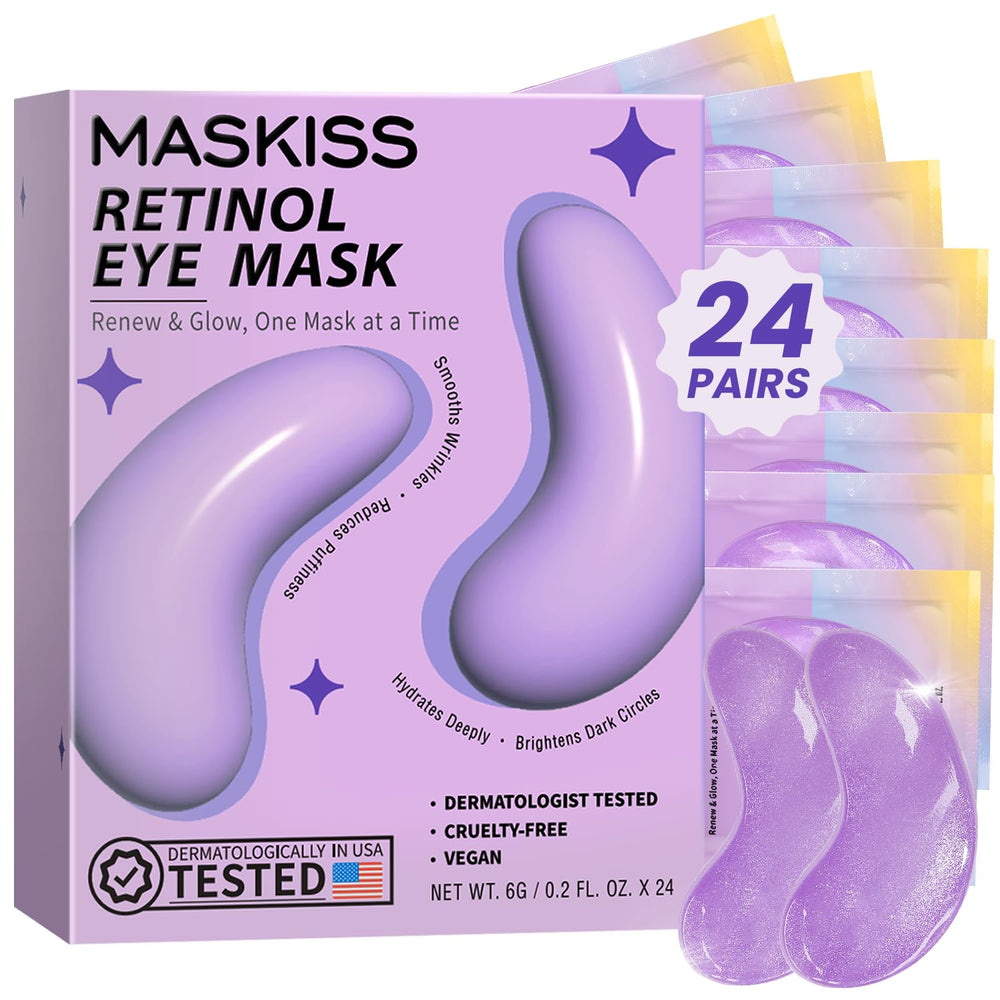 Maskiss Retinol Under Eye Patches 24-Pair kit — smooths fine lines overnight
