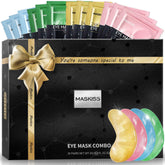 Maskiss under eye patches gold edition shown, smooths fine lines and brightens appearance