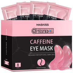 Maskiss under eye patches packaging, travel-friendly for on-the-go care.