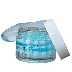 masque BAR My Ingredients Hydrating Capsule Cream bottle shows product with instant hydration cue
