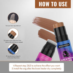 Mateplex Wig Knot Concealer five color range offers shade options to match diverse hair tones.