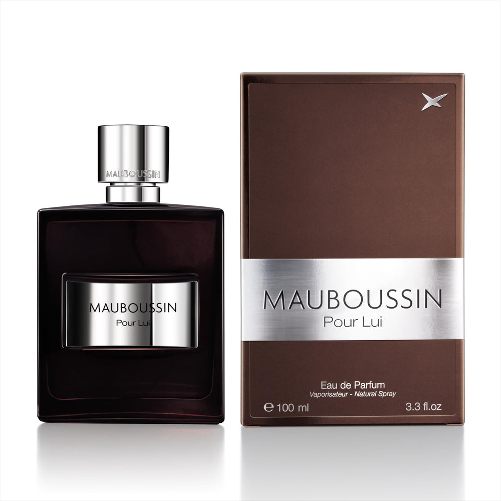 Mauboussin Pour Lui bottle closeup shows jewel-inspired design for a premium feel