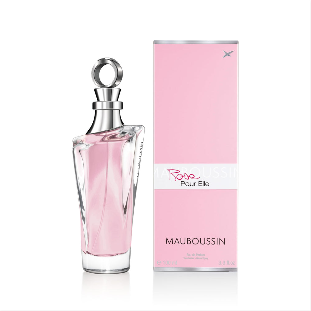 Mauboussin Rose Pour Elle bottle, elegant and radiant design for daily wear.