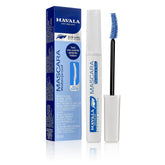 MAVALA waterproof Glacier Blue mascara bottle shows durable lash definition for all-day wear.