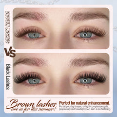 Mavphnee Brown Lash Clusters Kit contents spread for versatile DIY styling