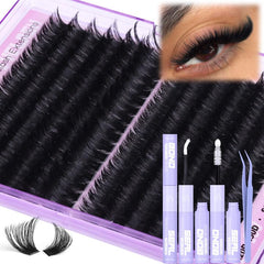 Mavphnee lash clusters kit 14-20mm for customizable salon-grade looks at home