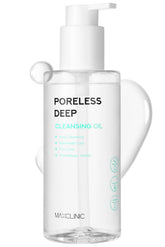 MAXCLINIC Poreless Deep Cleansing Oil bottle pour shows gentle makeup removal