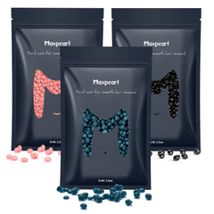 Maxpearl hard wax beads packfront — colorful refill for versatile at home waxing