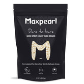 Maxpearl wax beads melting into a creamy film for gentle facial hair removal.