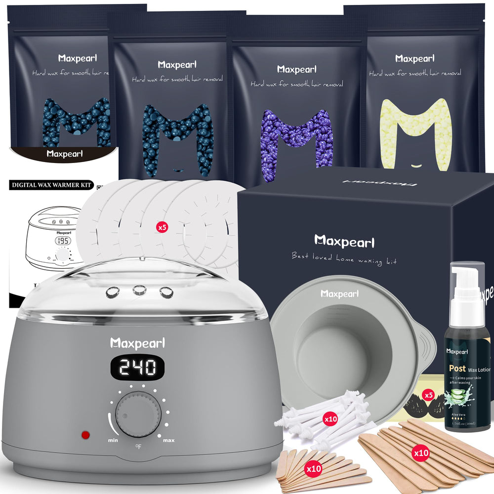 Maxpearl wax heater with digital display for quick at-home waxing