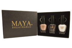 MAYA brush stroke demonstrates even coverage for French tips.