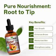 Mayan's Secret apricot oil on the face for a dewy glow.