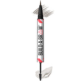 Maybelline Build-A-Brow pen strokes demonstrate hair-like definition for fuller brows.