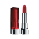 Maybelline Color Sensational lipstick swatch with matte finish and bold color