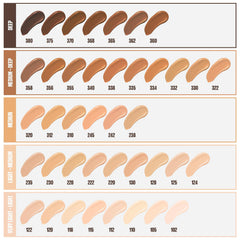 Maybelline Fit Me Creamy Beige swatch on skin for natural color match.
