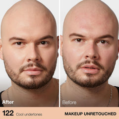 Maybelline Fit Me shade range swatches for diverse skin tones.
