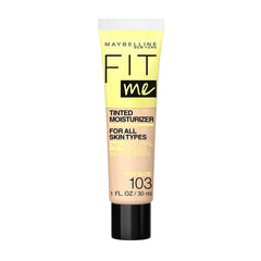 Maybelline Fit Me tinted moisturizer bottle dispense for easy, breathable coverage