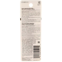 Under-eye application shows smooth, even finish with Maybelline concealer.