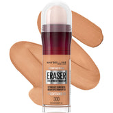 Maybelline Instant Age Rewind Eraser Foundation bottle showing natural finish for daily wear