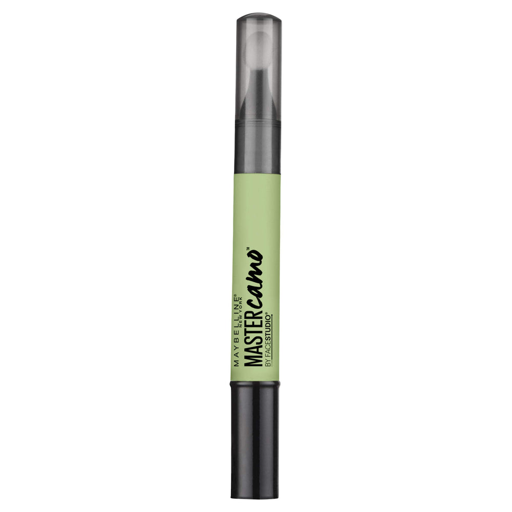 Maybelline Master Camo Green pen tube correcting redness for a balanced complexion.