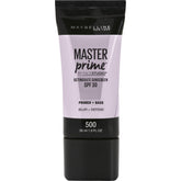 Maybelline Master Prime primer bottle showing a smooth, weightless base for flawless makeup