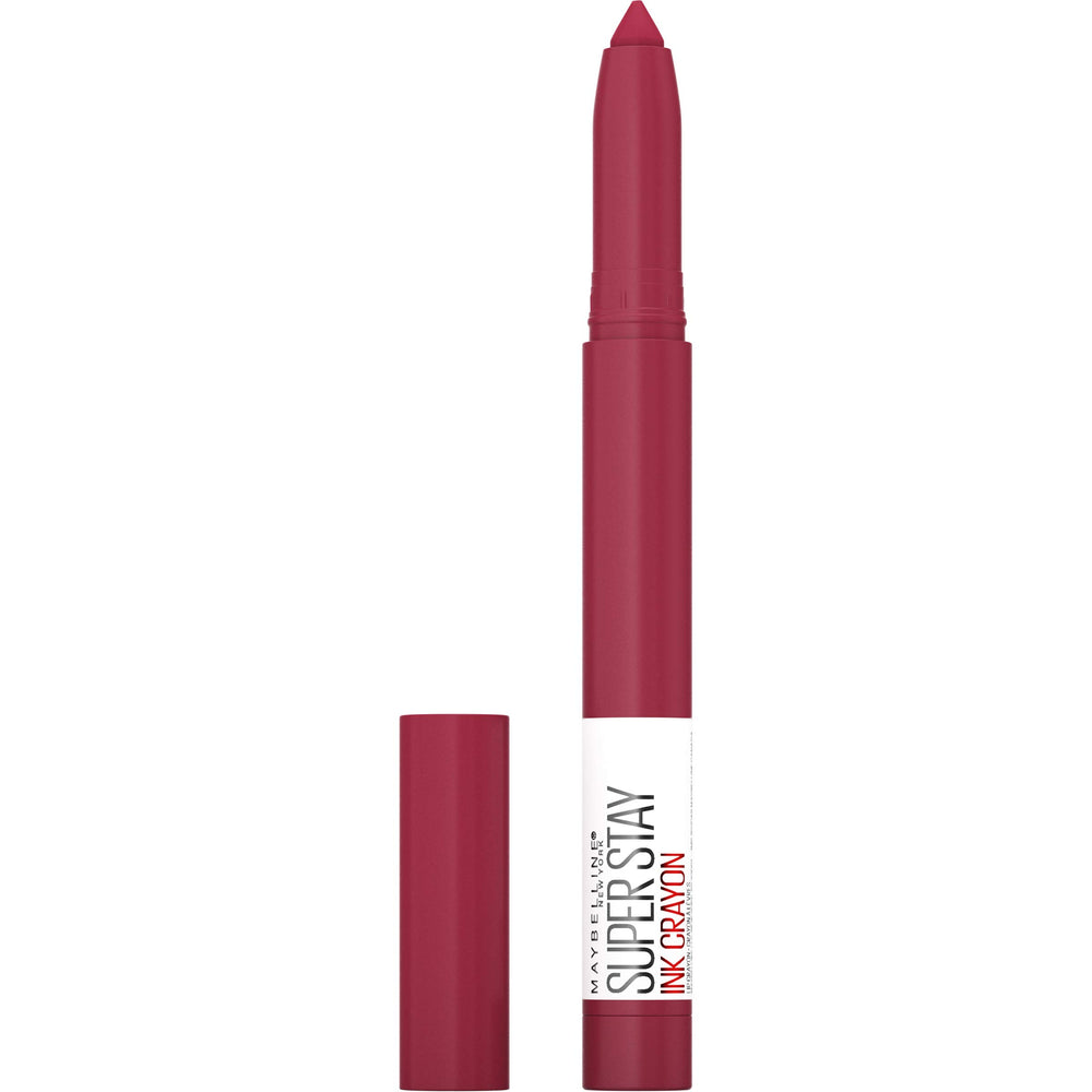 Maybelline SuperStay Ink Crayon swatch shows rich matte color with long-lasting wear.