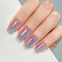 MAYCHAO Blue Tears on nails shows vivid color shift under light.