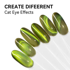 MAYCHAO magnetic wand demonstrating cat-eye movement on swatch