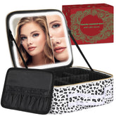MAYFIY makeup bag with LED mirror for on-the-go precision