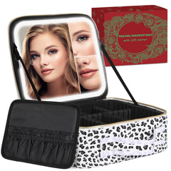MAYFIY makeup bag with LED mirror for on-the-go precision