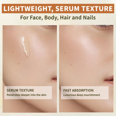 Silky MAYJAM Vitamin E Oil adds a gentle glow to skin