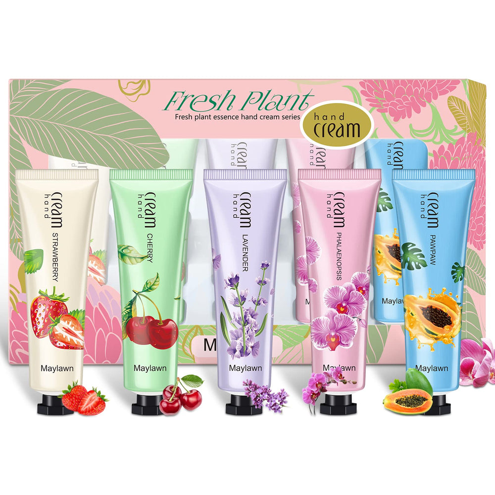 Maylawn lavender scent hand cream nourishes and calms hands on the go.