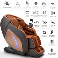 Mazzup 3D Massage Chair side view highlighting ergonomic profile and controls.