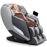 Mazzup massage chair front view with 3D hands and SL track for full-body coverage.