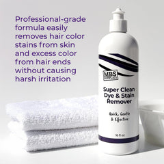 MBS Supplies Super Clean applied on skin lifts dye stains with ease.