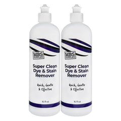 MBS Supplies Super Clean bottle label highlights gentle, pH-balanced stain removal.