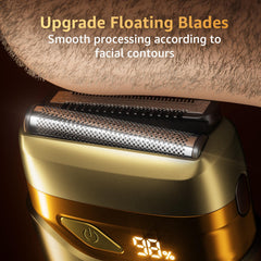 Mbzoey shaver side view showing compact travel friendly profile
