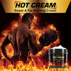 Mcukv Hot Sweat Cream applied to thighs emphasizes firming and contouring.